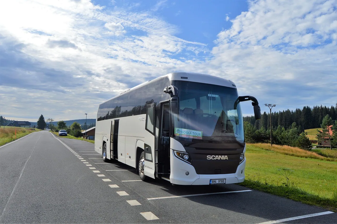 Tour coach for large tourist groups and corporate travel